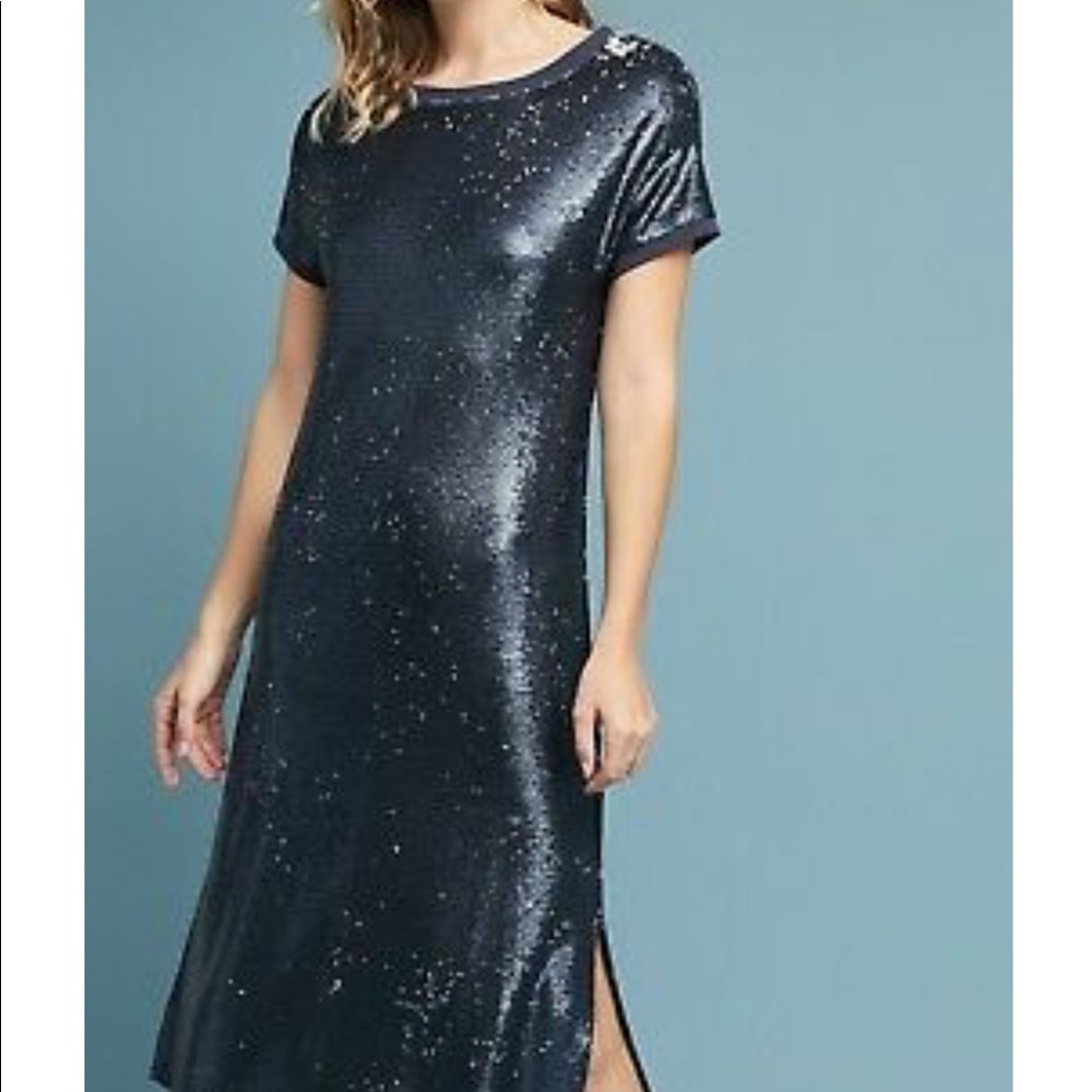 Anthropologie Moulinette Sequin Midi Shift Dress